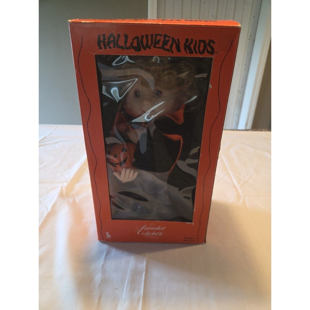 Vintage 1994 SANTA'S BEST HALLOWEEN KIDS Animated Dracula Tested & Works~in Box